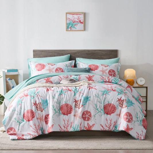 7 Piece Bed In A Bag Bed Comforter Set Queen,