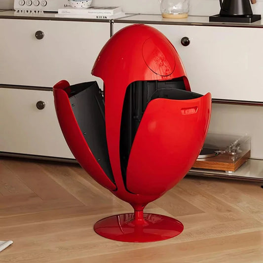 Dinosaur Egg Design Trash Can Large Capacity Room Garbage Collector