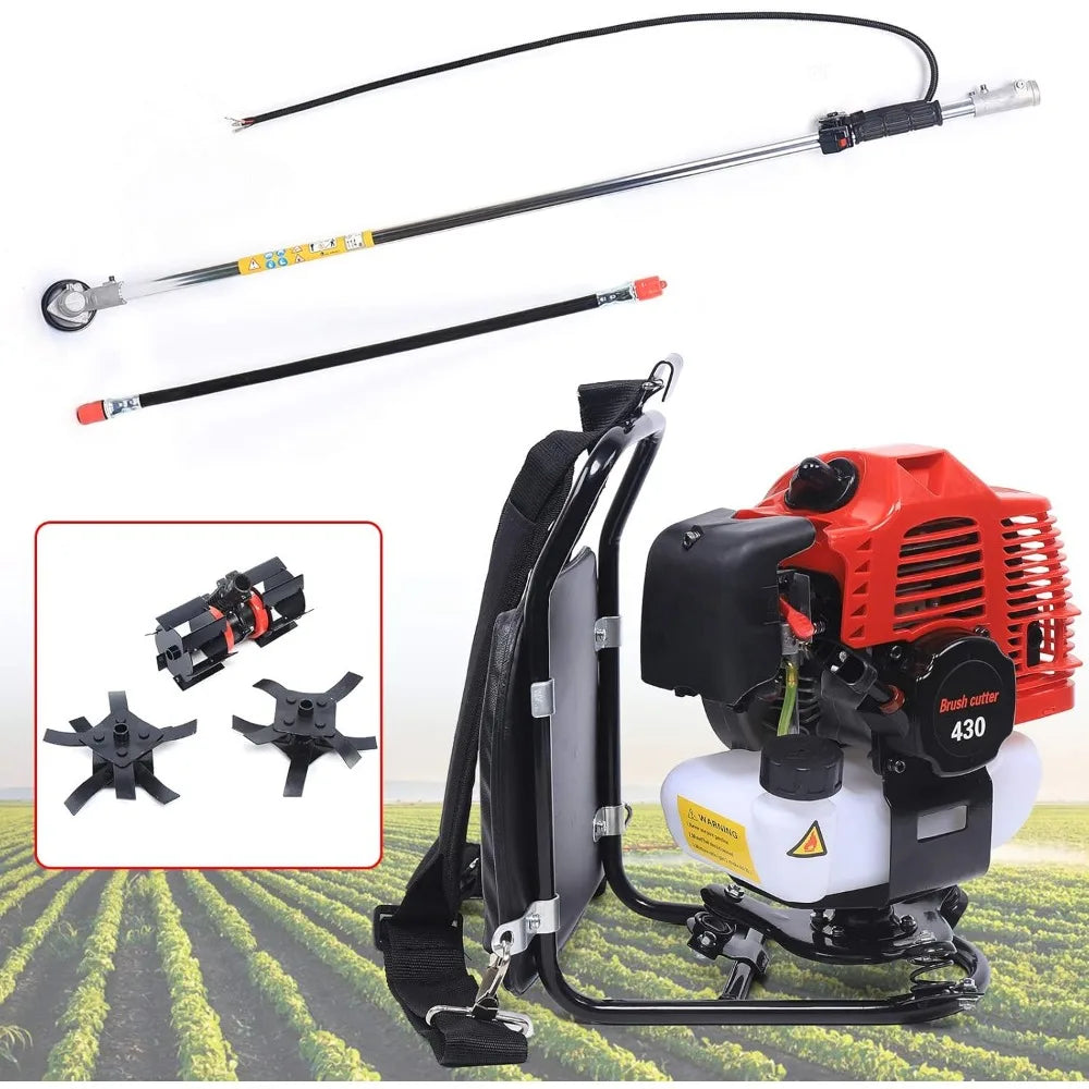 1.7HP 43CC Gas Backpack Brush Cutter Weed Wacker