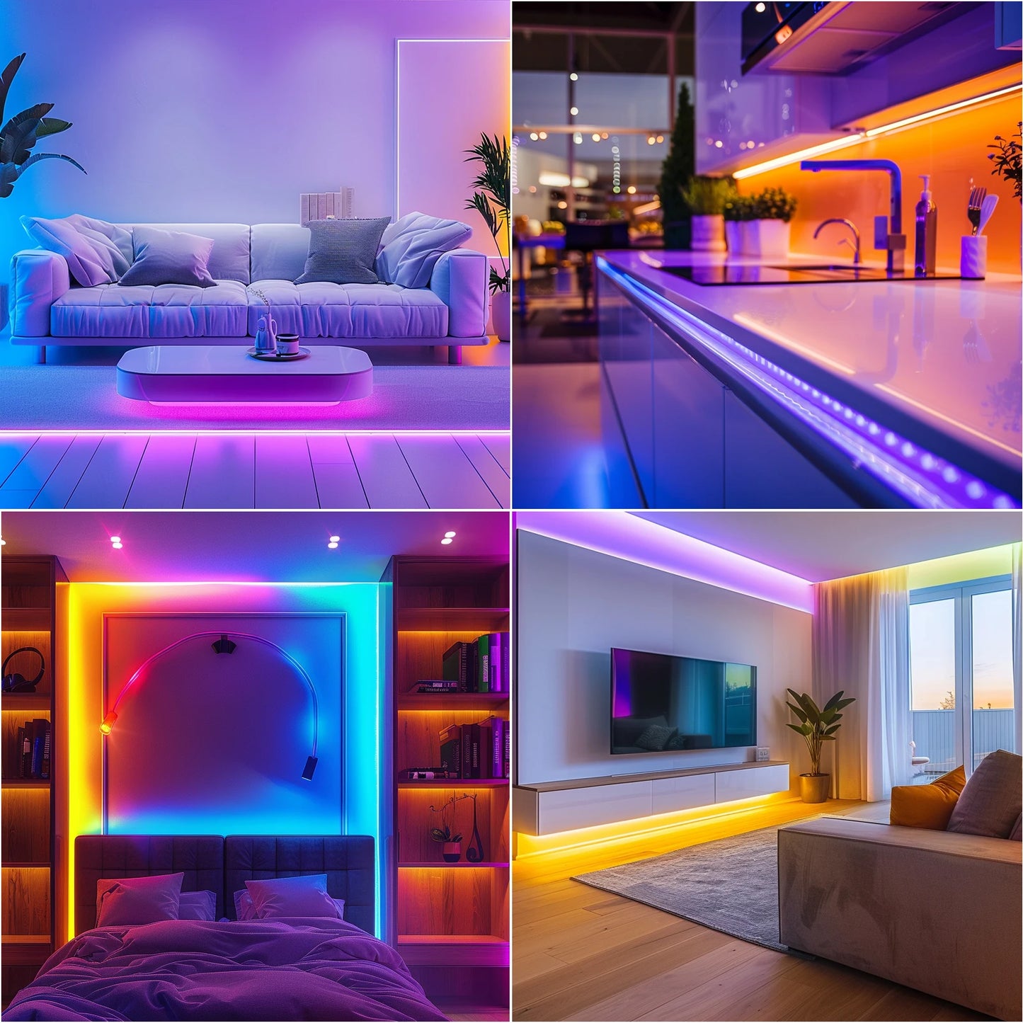 100FT WIFI outdoor LED light, with remote control and application.