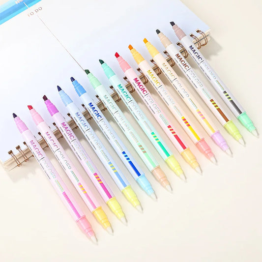 12pcs Double-ended Magic Color Marker