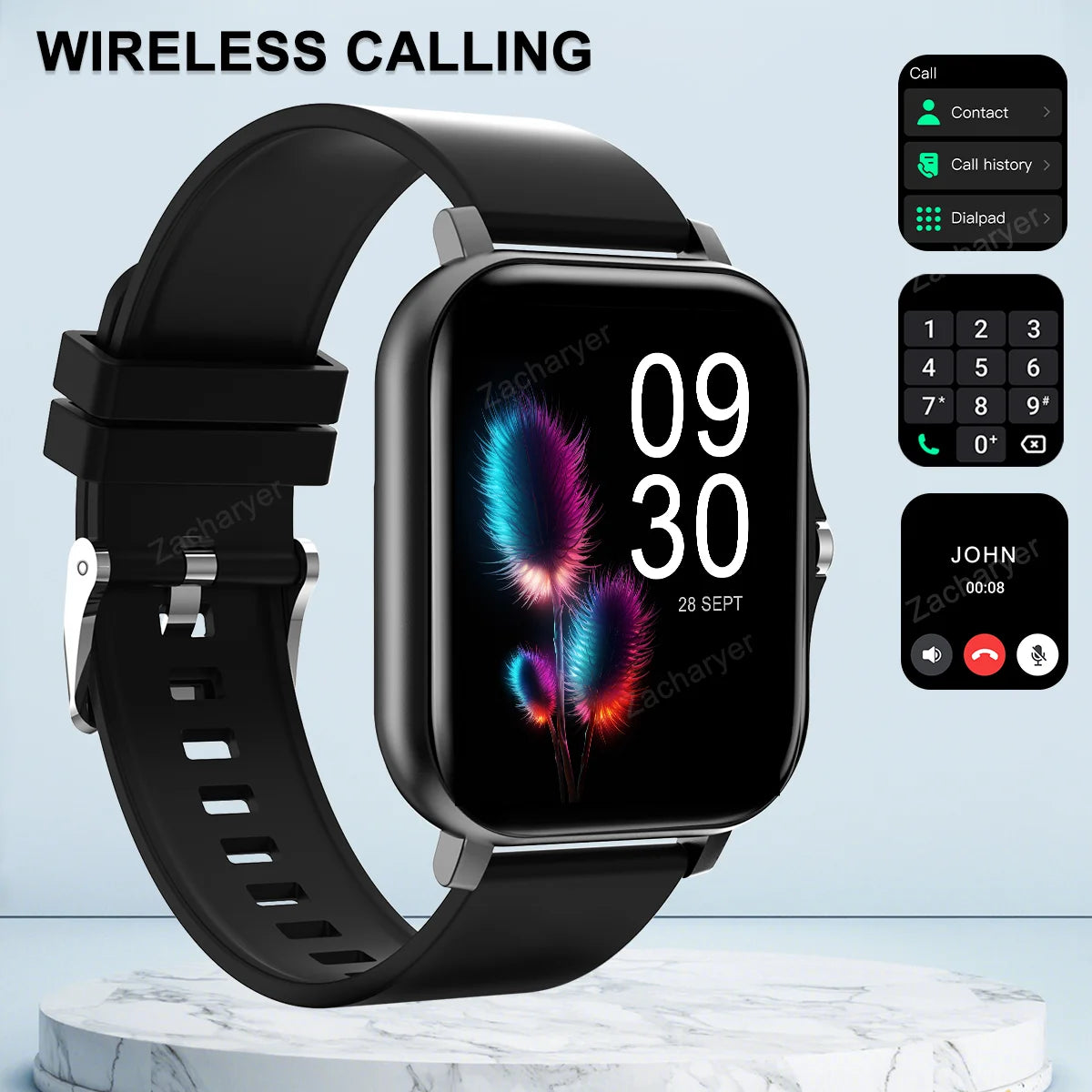 Men's wireless calling watch, sports and fitness