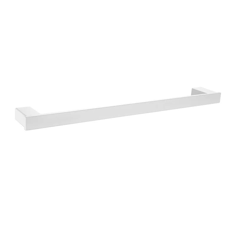 White Bathroom Accessories Towel Rack Shelf Toilet Brush Roll Paper Holder