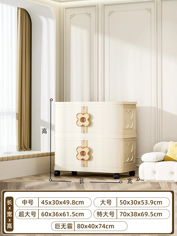Bathroom Aesthetic Wardrobe Modern Handles Plastic Organizer