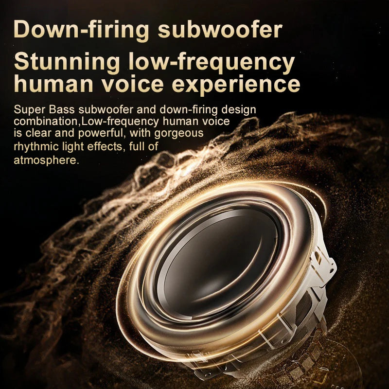 5th Glass Bluetooth Speaker Subwoofer Colorful Home