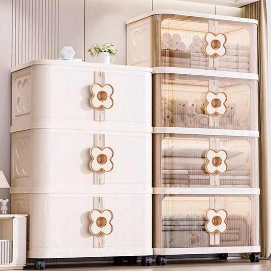 Bathroom Aesthetic Wardrobe Modern Handles Plastic Organizer