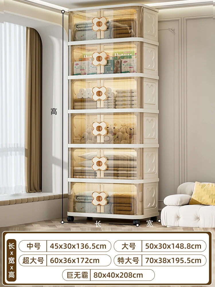 Bathroom Aesthetic Wardrobe Modern Handles Plastic Organizer