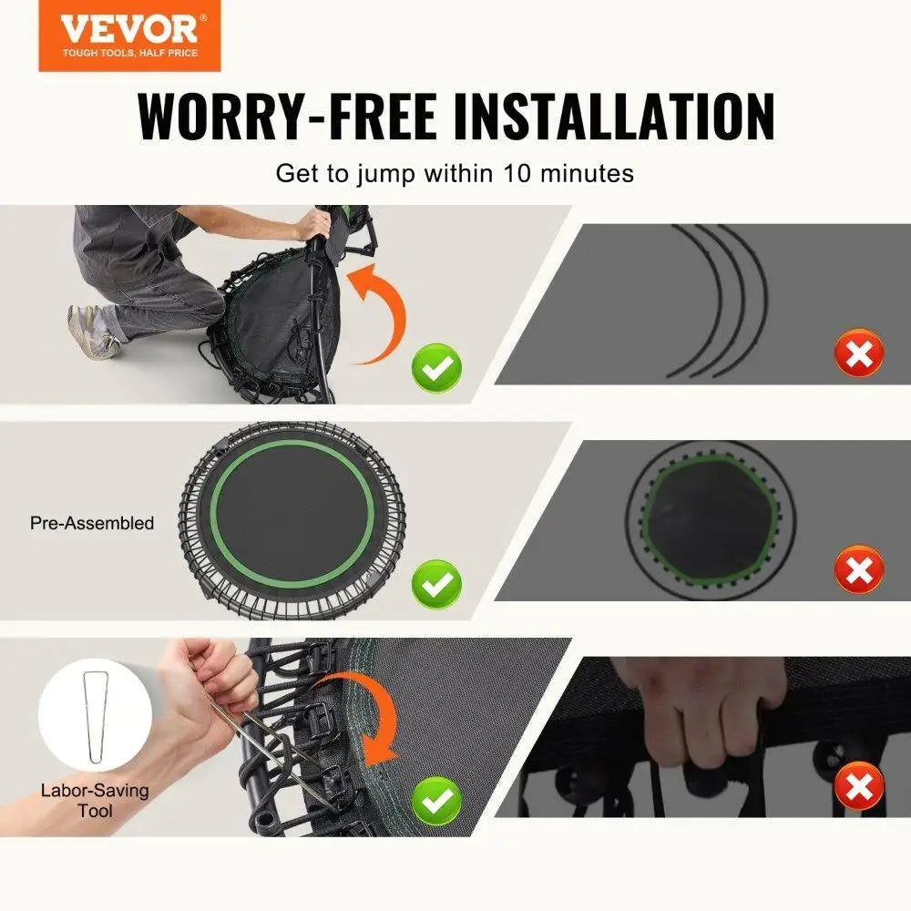 40 Foldable Mini Trampoline for Adults -