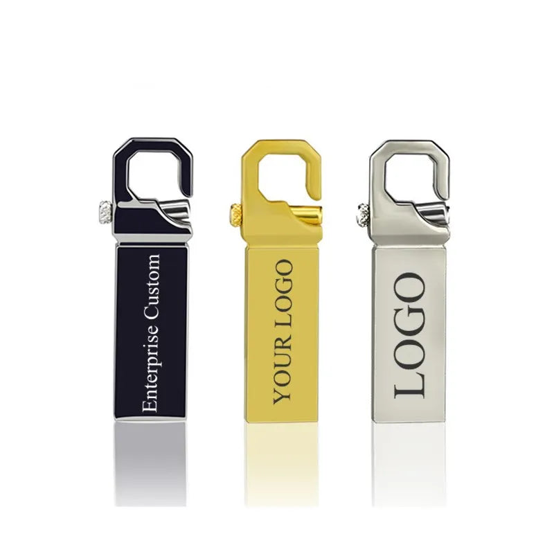 10Pcs/lot Metal USB Flash Drive 4GB 8GB Pen Drive 16GB 32GB cle USB Stick
