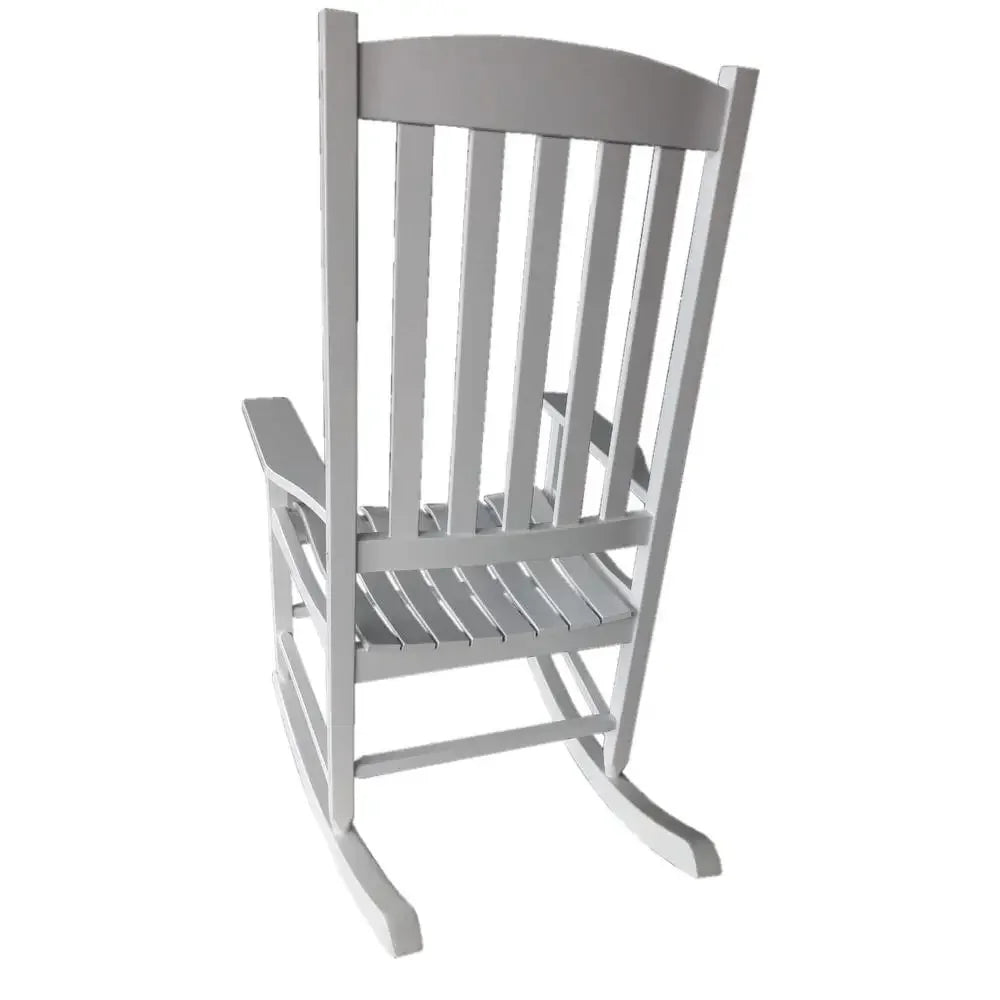 Outdoor White Wood Porch Rocking Chair