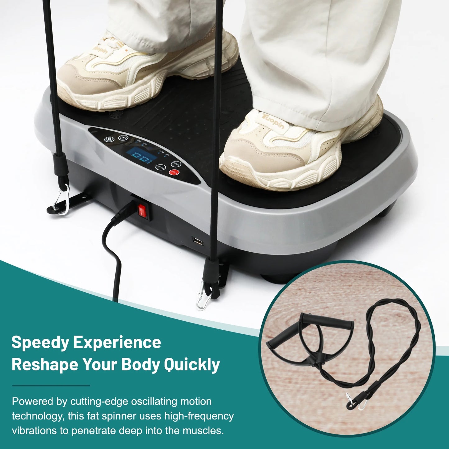 Vibration Plate Exercise Machine with Portable Fitness Equipment