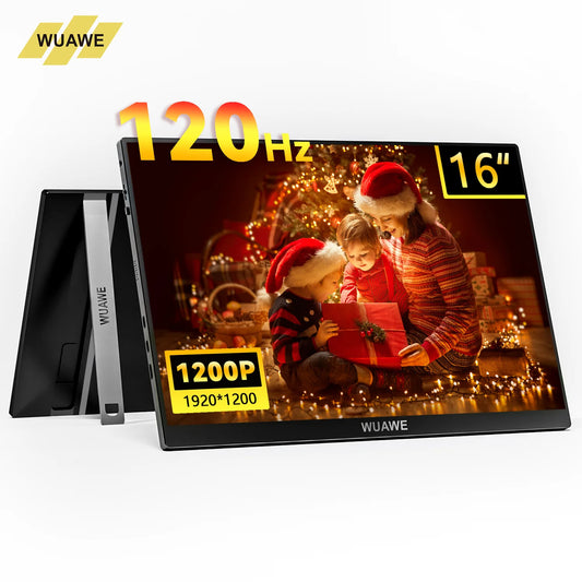 Christmas Gifts 16" 1200P 120Hz Portable Monitor, 1