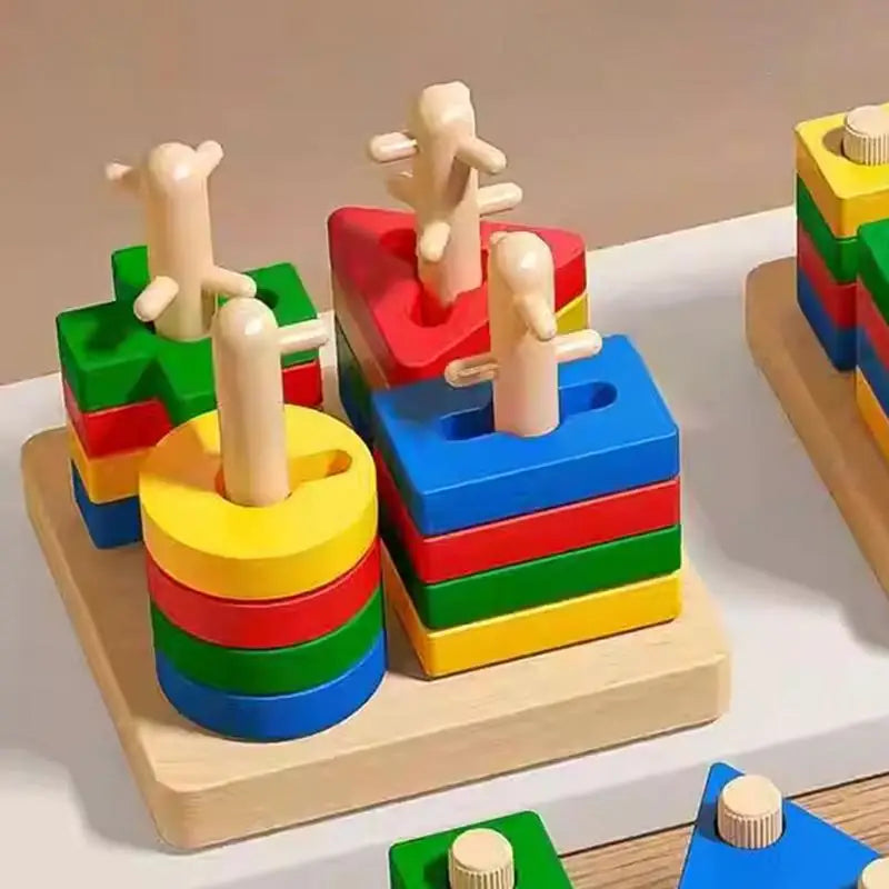 Shape Sorter Toy Shape Color Recognition Blocks Matching Game