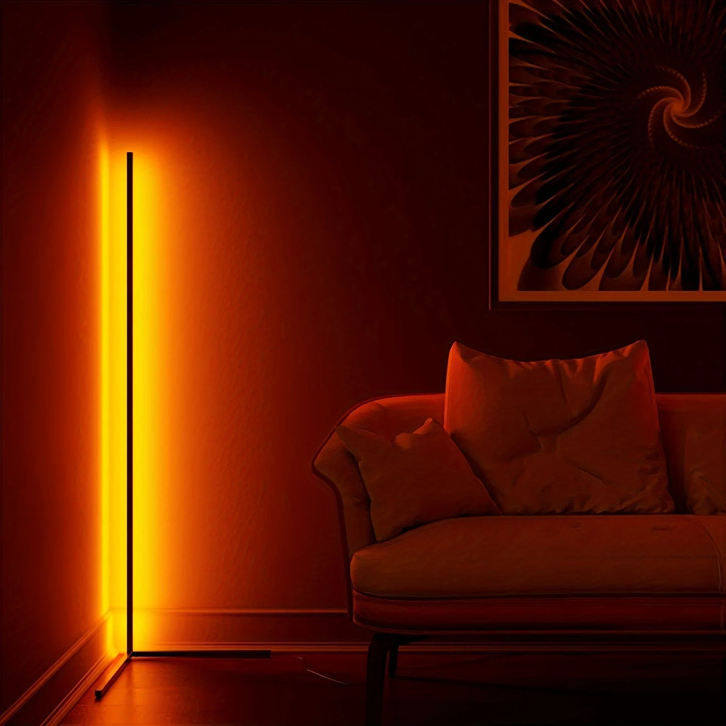 Corner Floor Lamp, 60-Inch Rgb Led Corner Lamp,