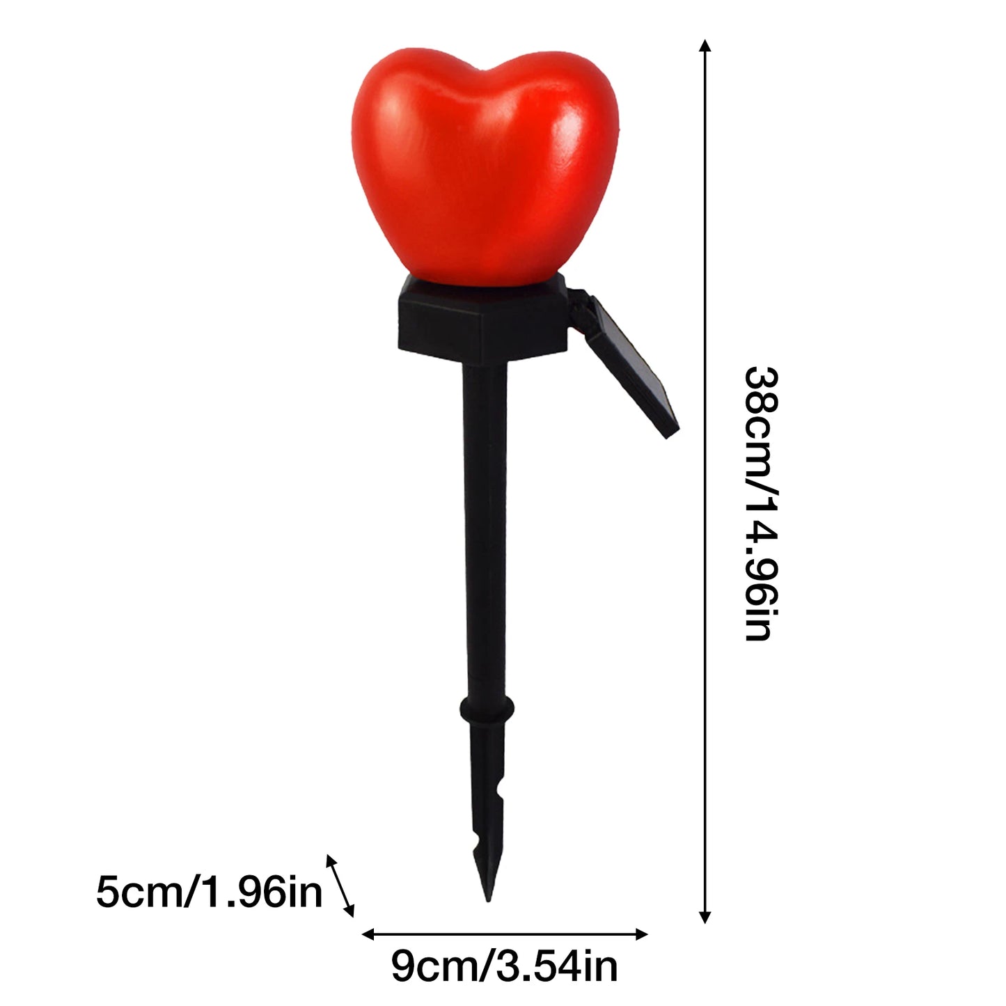 Solar Lights Outdoor Auto On/Off Heart-shaped LED Solar