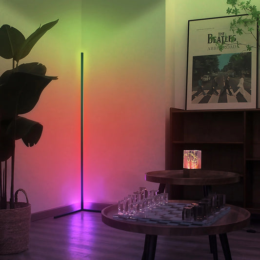 Corner Floor Lamp, 60-Inch Rgb Led Corner Lamp,