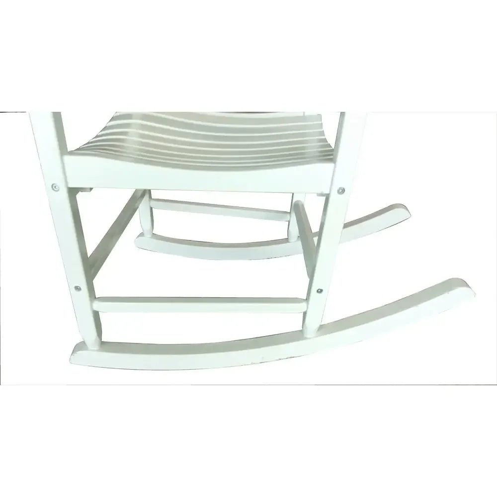 Outdoor White Wood Porch Rocking Chair
