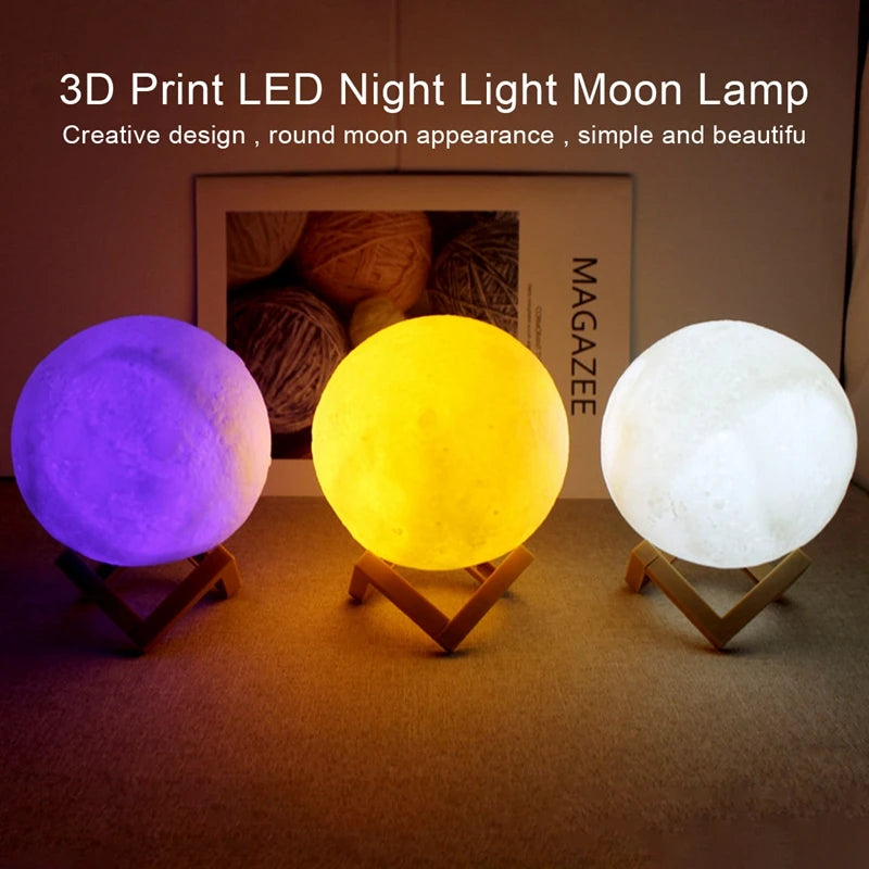 Book Light LED Moon Light Galaxy Light, Moon Night Light,