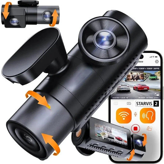 N5 4 Channel WiFi 360° All Sides Dash Cam,