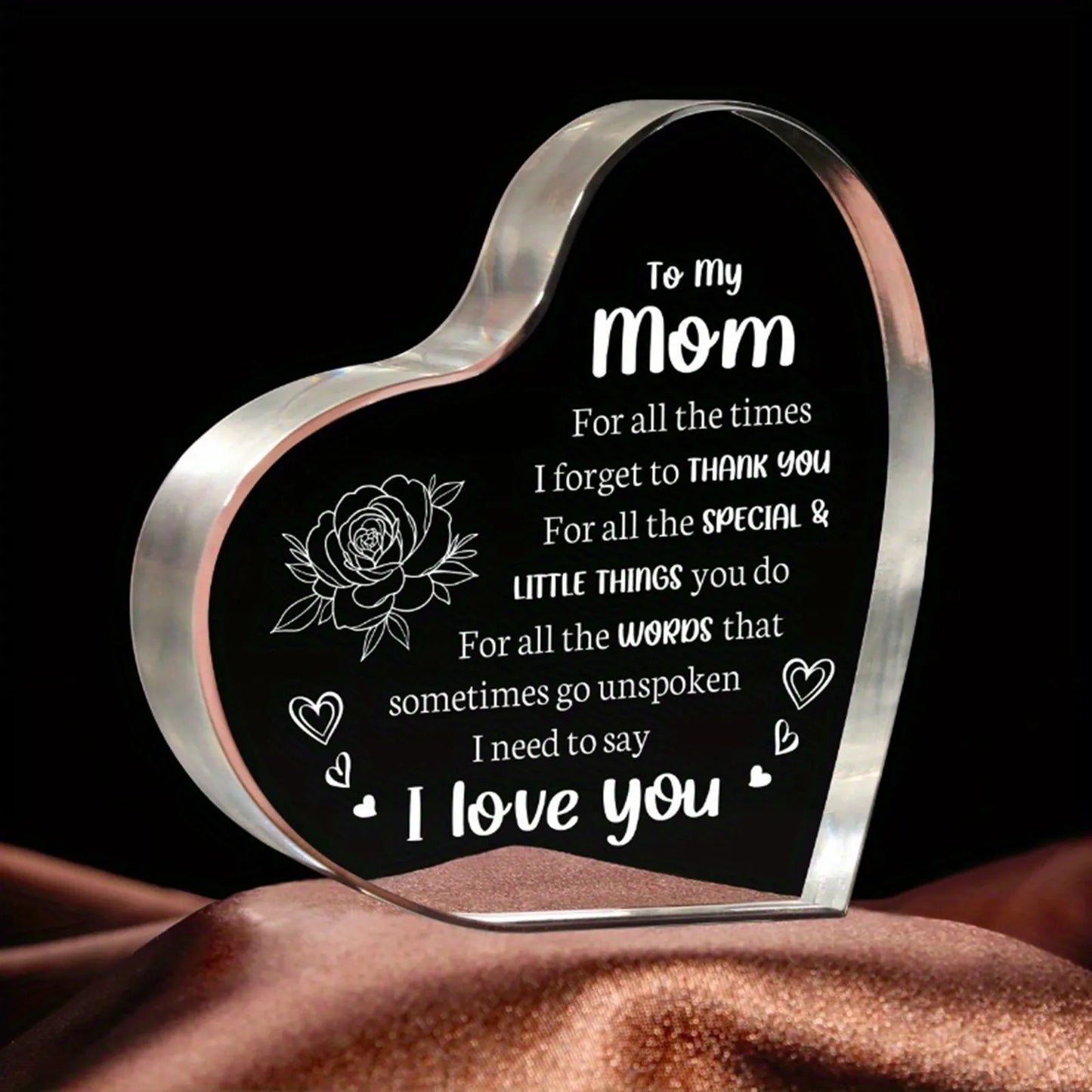 1PCS Mother's Day Gift Sign Heart Shaped Plaque Personalized Gift