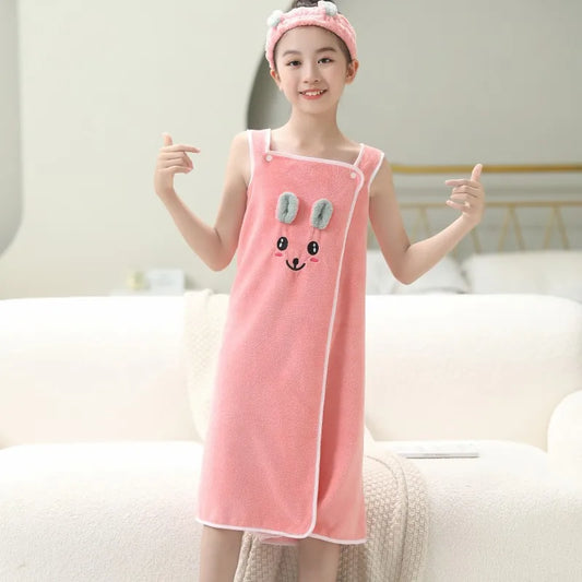 Children's Cute Cartoon Bath Towel Does Not Remove Hair