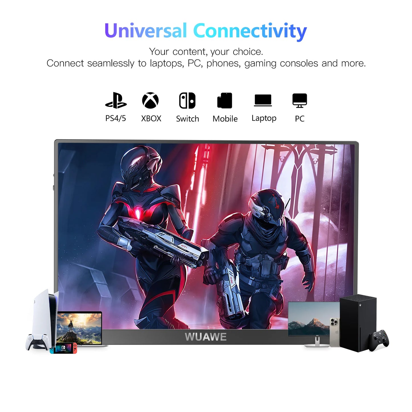 Christmas Gifts 16" 1200P 120Hz Portable Monitor, 1