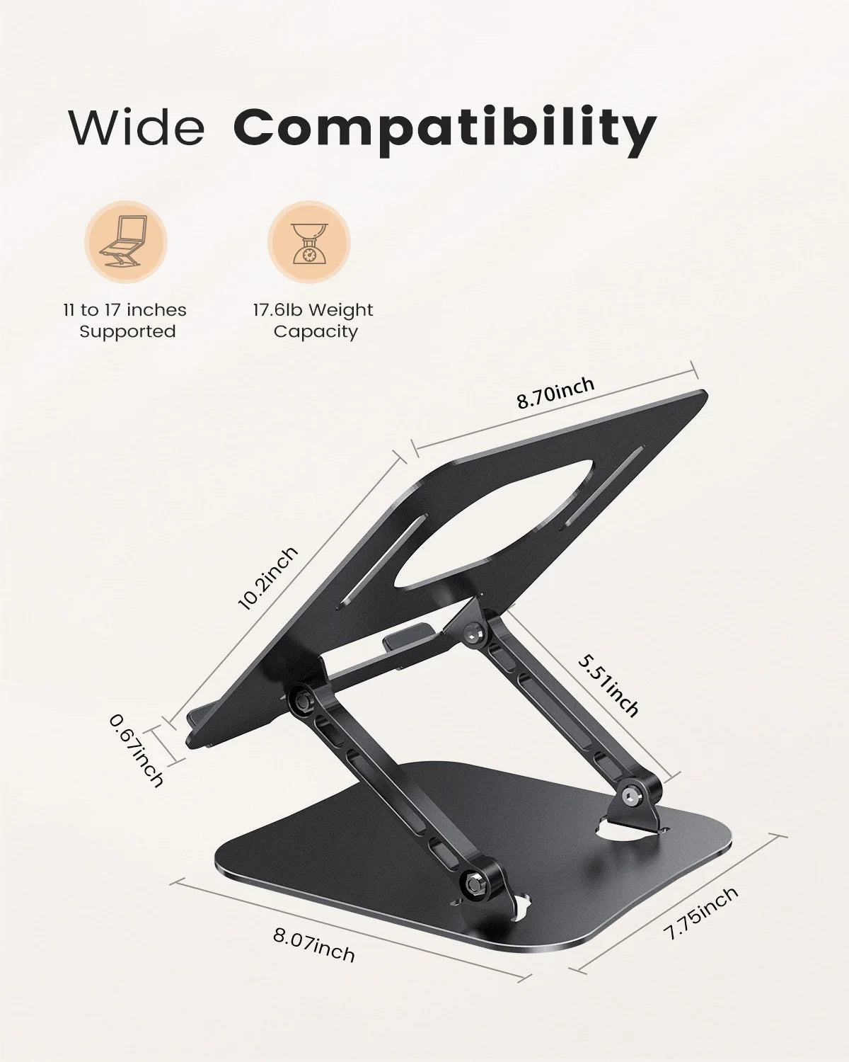 ST01 Portable 11–16-inch Adjustable Laptop Stand Computer Stand