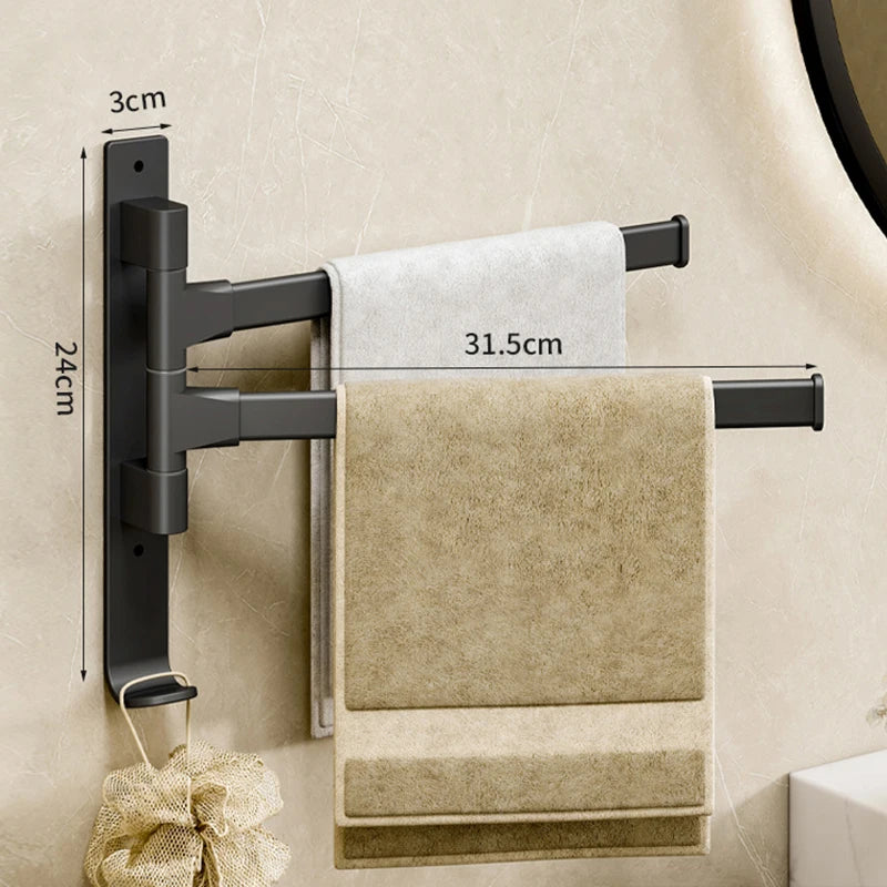 Bathroom Towel Rack Rotatable Towel Holder