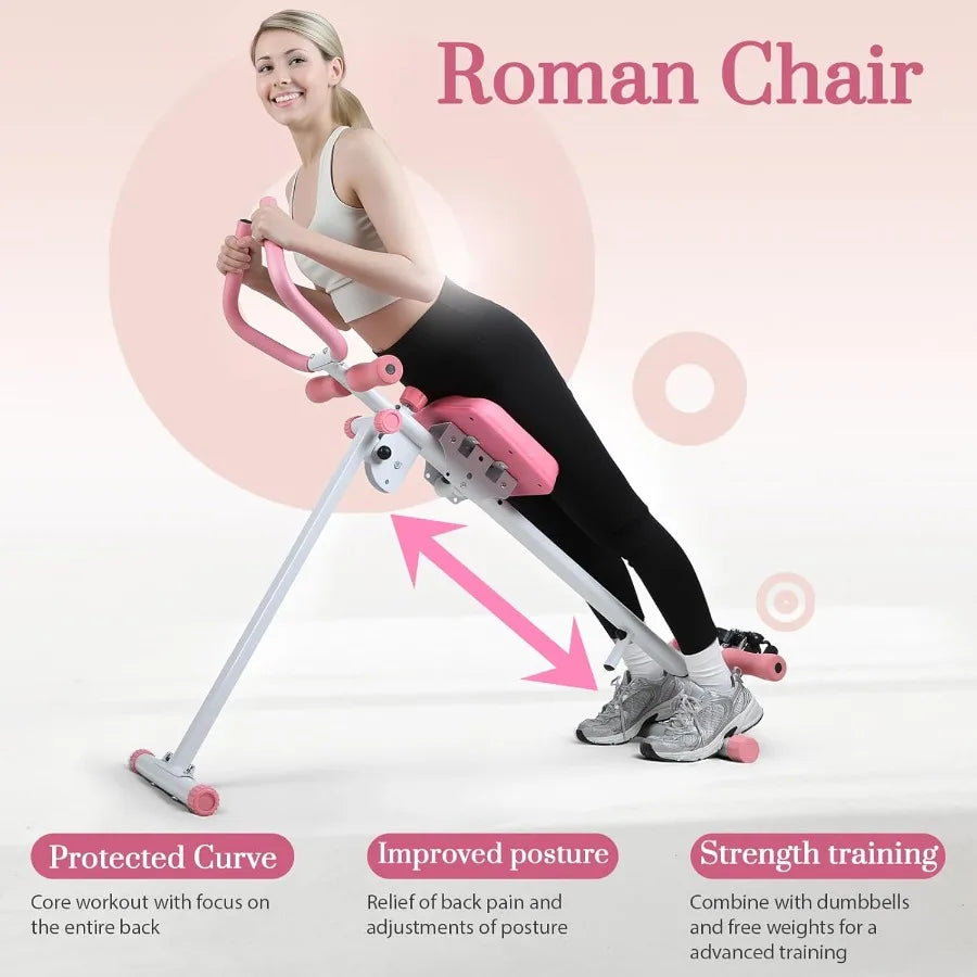 Ab Machine Adjustable Ab Workout Equipment at Home Gym Foldable Ab Trainer Machine
