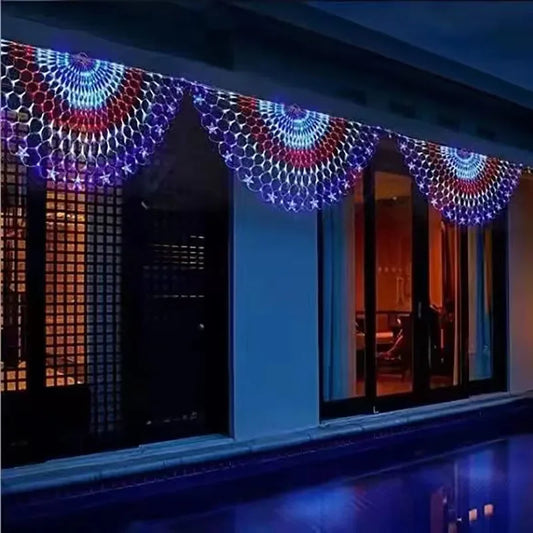 EU/US Plug 3M 300LEDS Peacock Screen String Lights Outdoor