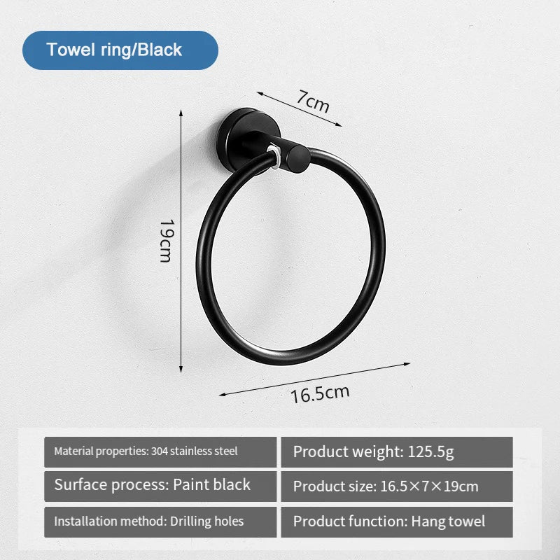 304 Stainless Steel Heavy Duty Towel Rack,Bath Towel Rod,Towel Ring,