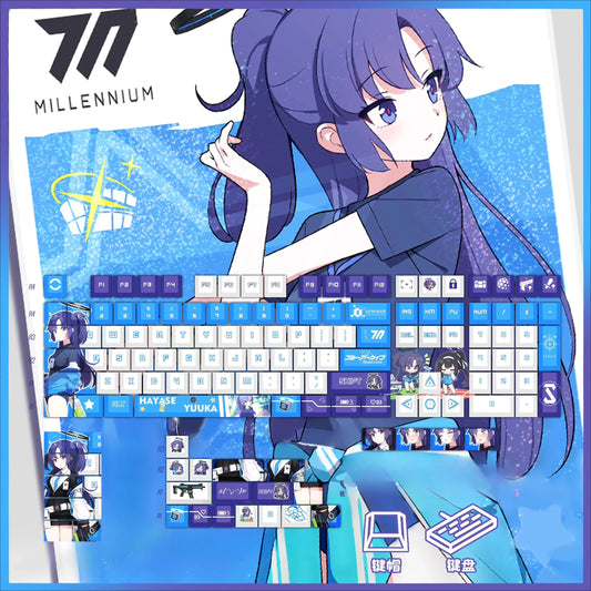 Blue Archive 131 Keycaps PBT Keycaps Mechanical Keyboard Game