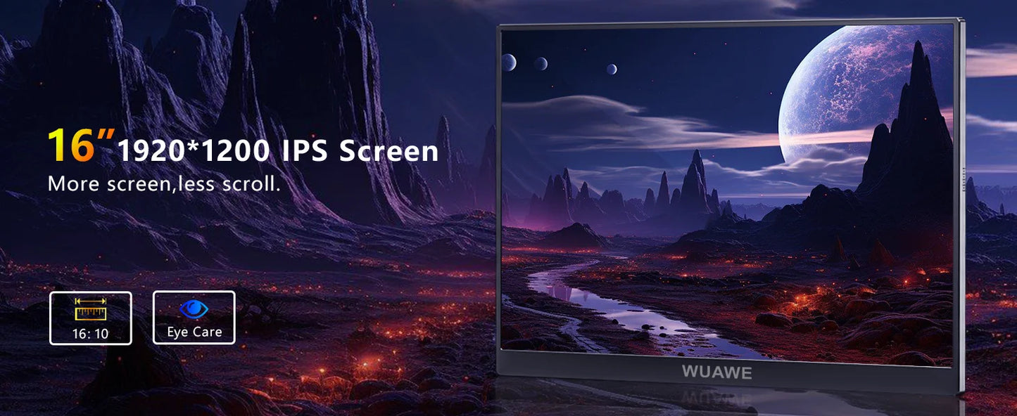 Christmas Gifts 16" 1200P 120Hz Portable Monitor, 1