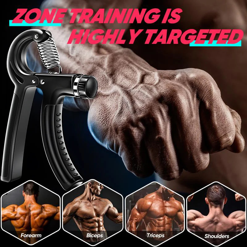 Adjustable Hand Gripper Kit (5-in-1) - Forearm & Finger Exercise,
