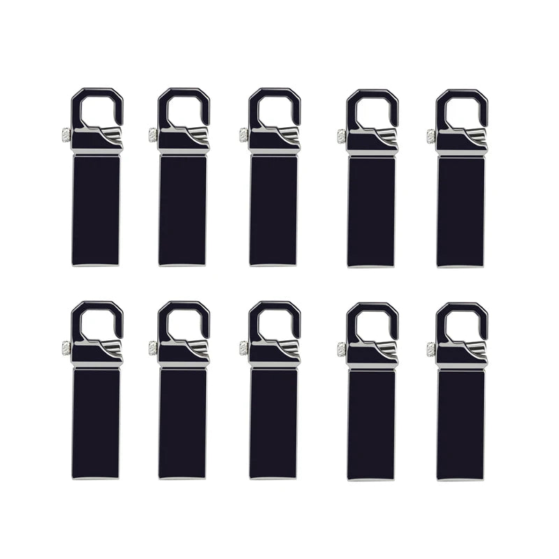 10Pcs/lot Metal USB Flash Drive 4GB 8GB Pen Drive 16GB 32GB cle USB Stick
