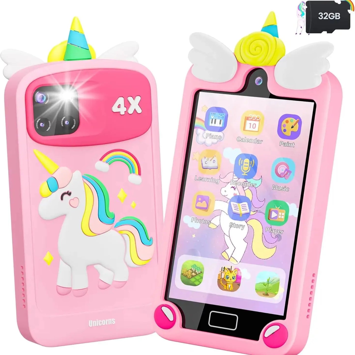 Kids Smart Phone for Girls with 4.0" Large Touchscreen,