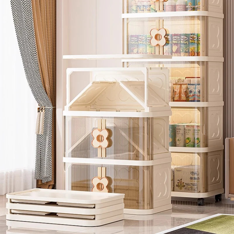 Bathroom Aesthetic Wardrobe Modern Handles Plastic Organizer