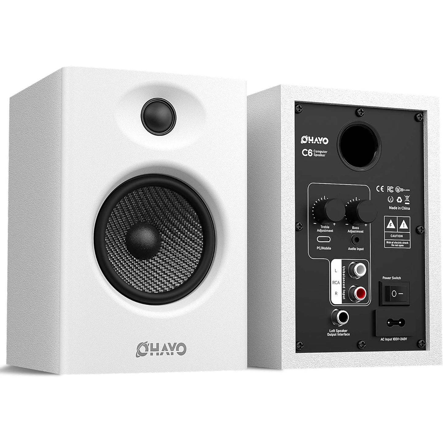 60W Computer Speakers for Gaming and Music, Active Bluetooth 5.3, Stereo 2.0 Speakers