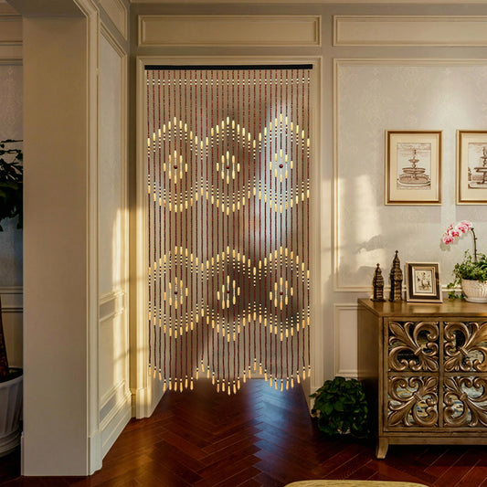 Natural Wooden Door Beaded Curtain, Doorway Beads