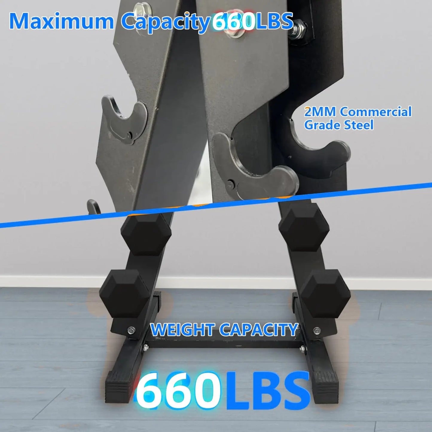 Dumbbell Rack Stand Only, Steel A-Frame Dumbbell Weight Rack for Home Gym