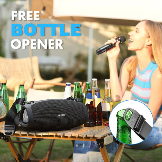 (120W PEAK)70W Portable Loud Bluetooth Speakers with Wireless Microphone,