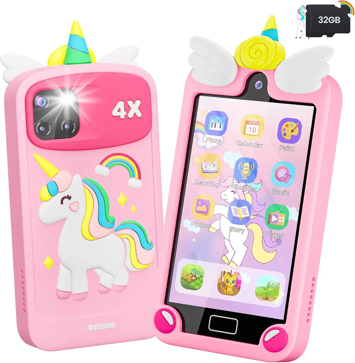 Kids Smart Phone for Girls with 4.0" Large Touchscreen,