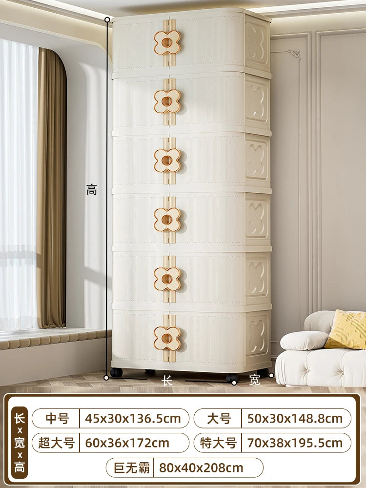 Bathroom Aesthetic Wardrobe Modern Handles Plastic Organizer