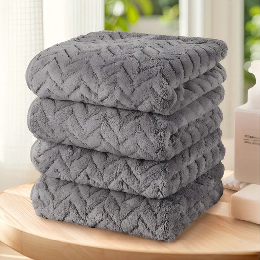 Solid Color Towel Set of 4pcs, Ultra Soft  , 4 Color Options.