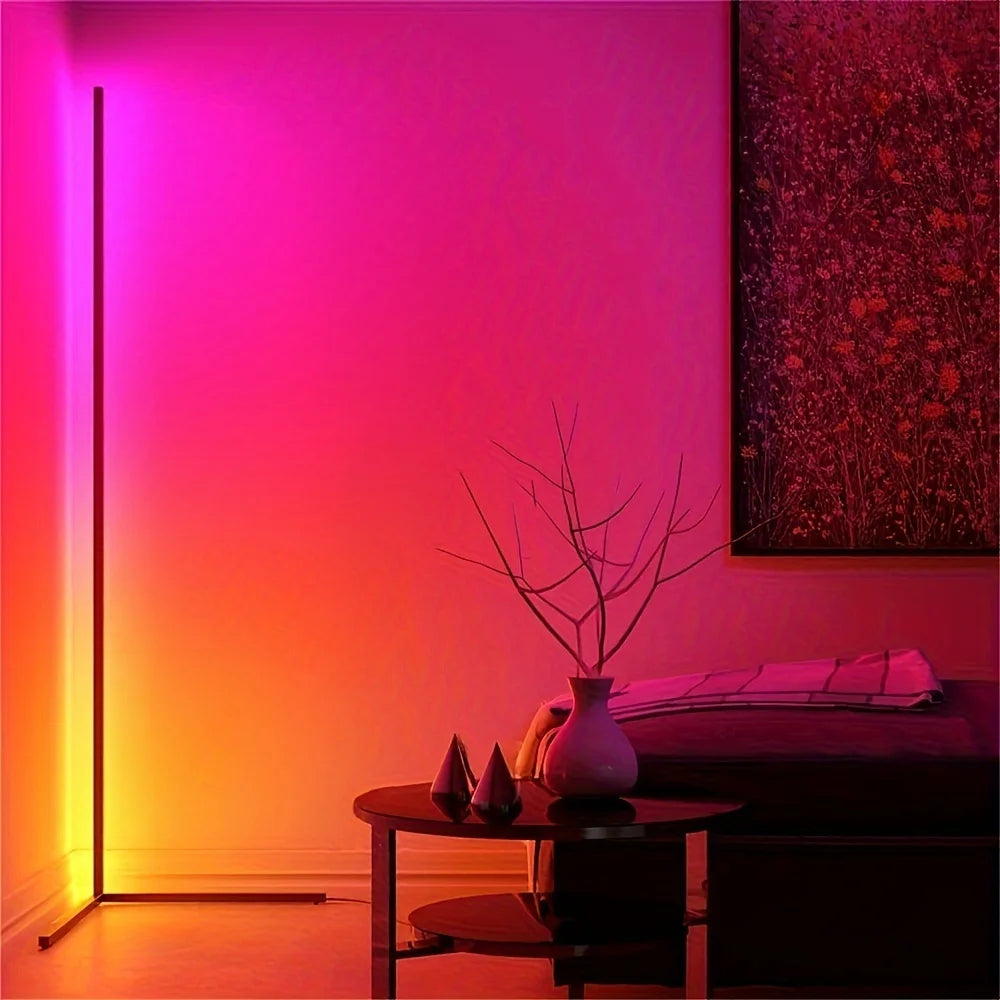 Corner Floor Lamp, 60-Inch Rgb Led Corner Lamp,