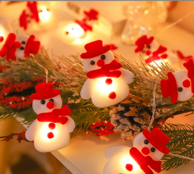 Christmas LED Snowman String Lights