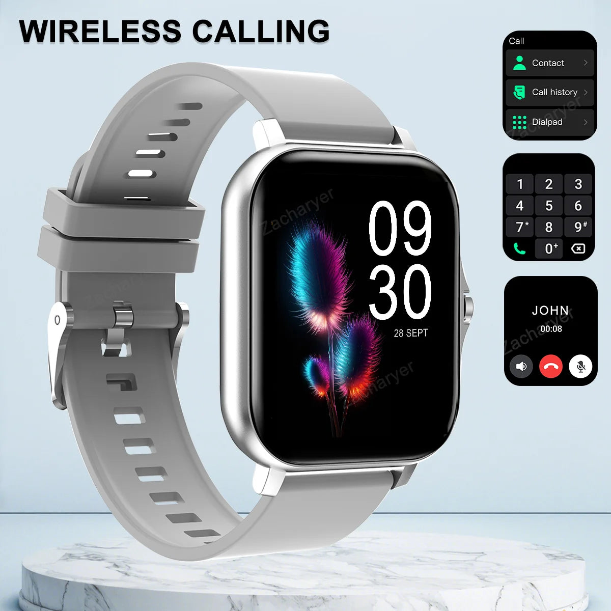 Men's wireless calling watch, sports and fitness