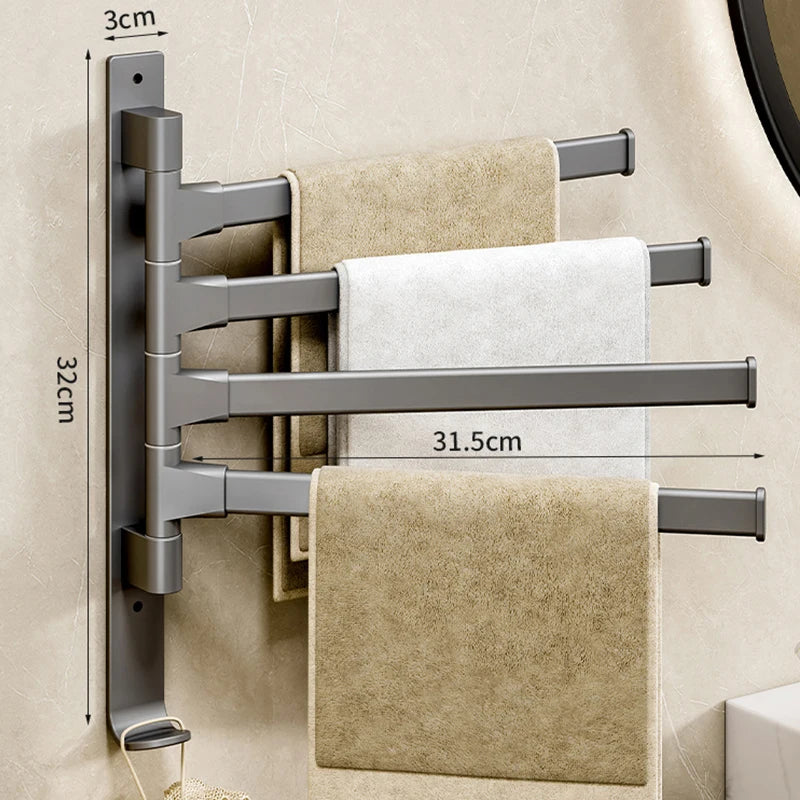 Bathroom Towel Rack Rotatable Towel Holder