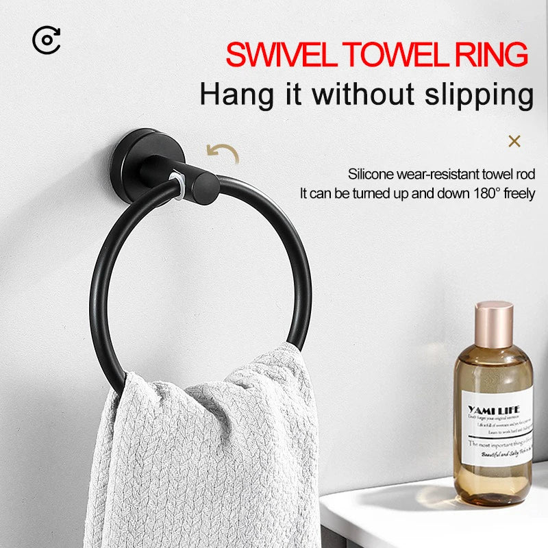 304 Stainless Steel Heavy Duty Towel Rack,Bath Towel Rod,Towel Ring,