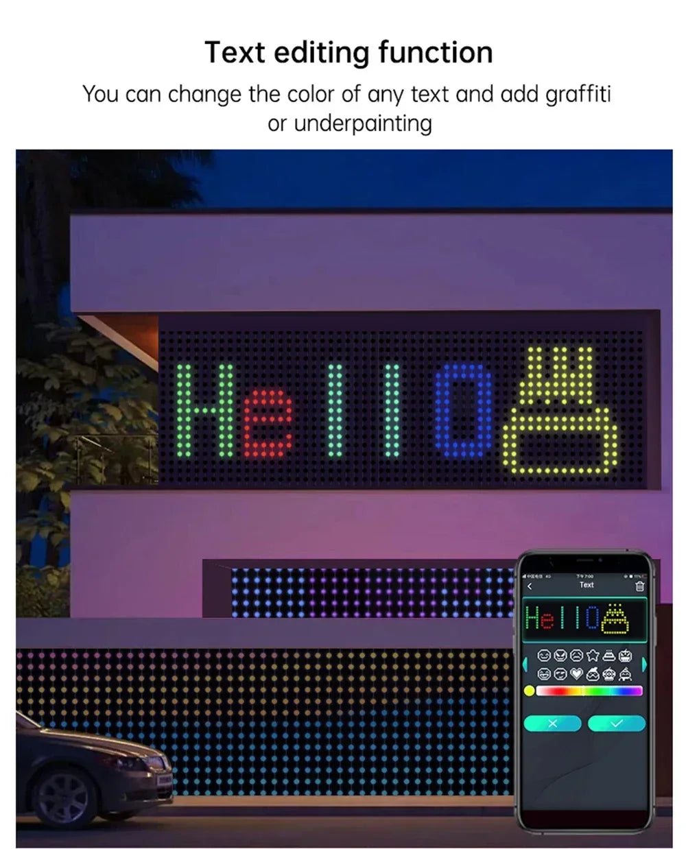 Smart LED Curtain Light APP Control RGB Dimmable DIY Pattern Music